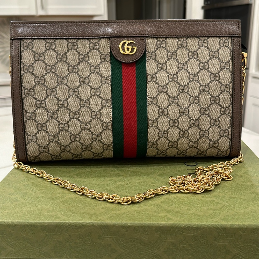GUCCI OPHIDIA GG LARGE SHOULDER BAG